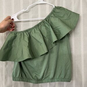 A New Day Olive Off-Shoulder Blouse